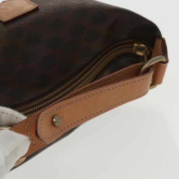 CELINE Macadam Canvas Hand Bag PVC Leather Gold Brown Auth 95581 - Picture 7 of 16